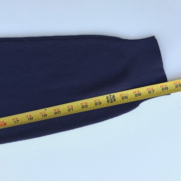 Club Room Mens 4XB Navy Blue Full Zip Cotton Sweater Waffle Knit 26327BNB28 NWT - Picture 6 of 8